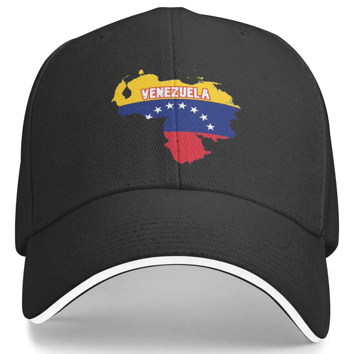 Venezuela Map And Flag With Seven Stars Casual Baseball Cap Venezuelan Trucker Hat Hip Hop Hats Unisex-Teens Baseball Caps