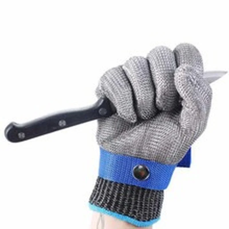 Gants en fil d'acier de qualité 1, résistants aux coupures, polyvalents, anti-coupure, assurance du travail, gants de protection noirs