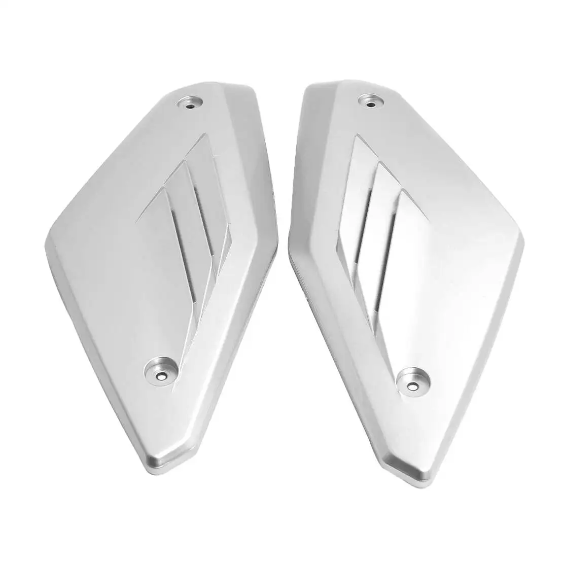 1 Pair Motorcycle Side Panel Shell Wall Shells Protective Protector Cover Fit for Honda CB650R 2019-2021 Silver ABS Plastic