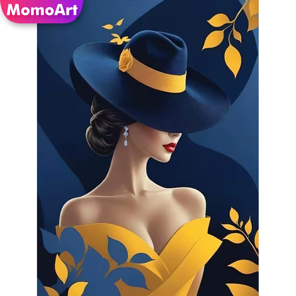 Momoart DIY Diamantmalerei Frauenporträt Bild Strass Diamant-Mosaik Charakter Kreuzstich Stickerei Handarbeit