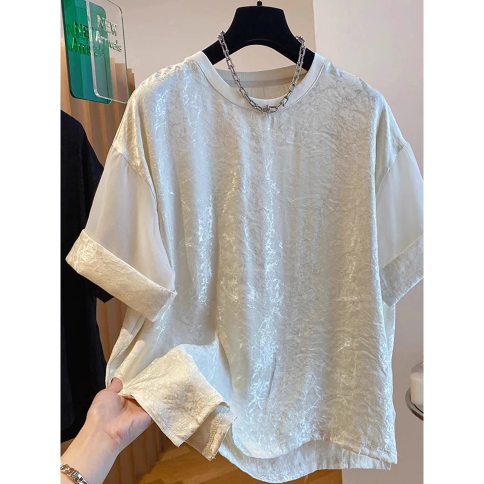 

Очень большой размер 300 Pou, повседневная мужская футболка в стиле ретро в китайском стиле, полиэстер Geome, дышащая, ort Sve Faionable