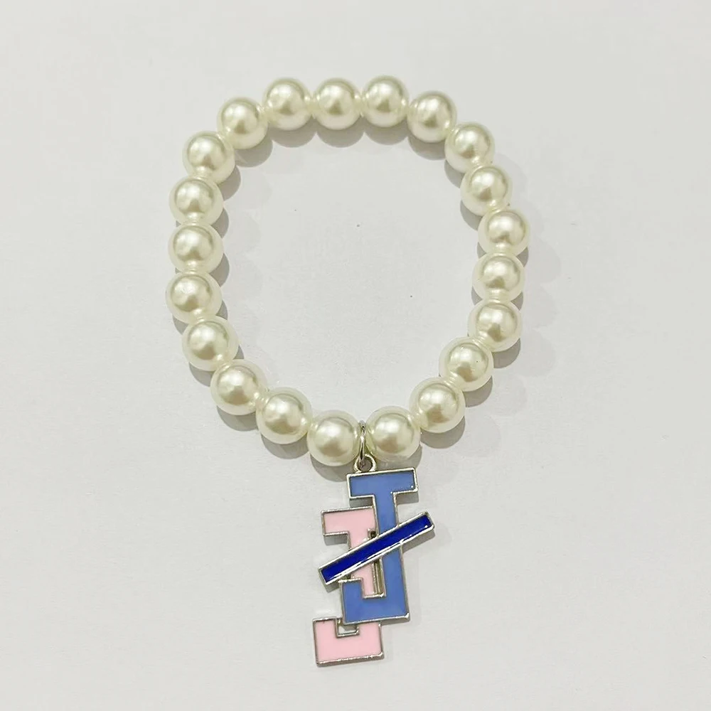 Jack and Jill sisters Party Greek Letter Pendant Bracelet