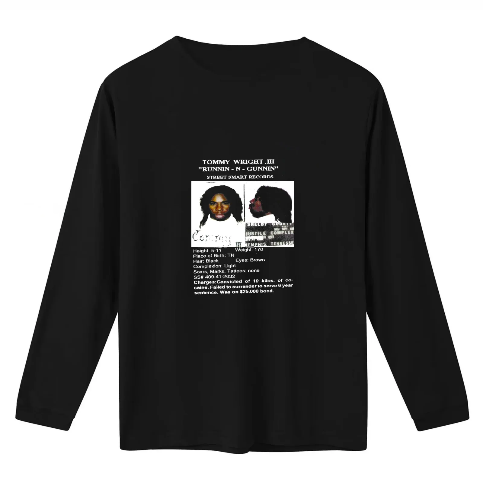 Tommy Wright iii T-Shirt Summer Casual Cotton Tee Oversized Streetwear Tops Vintage Graphic Print Loose Fit Short Sleeve