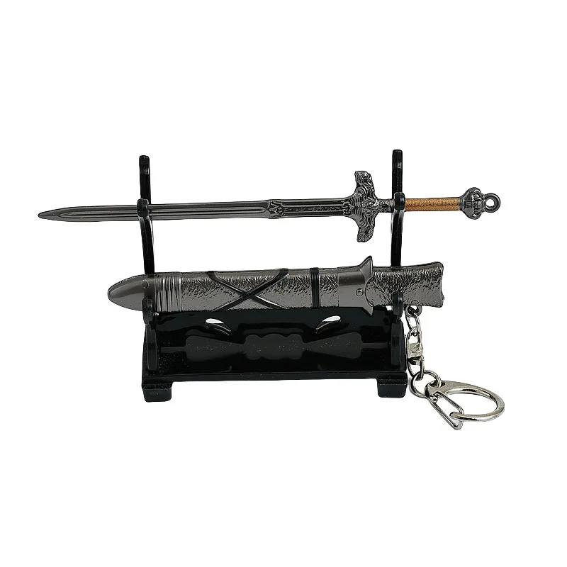 12cm Conan Atlantean Sword Keychain Conan the Barbarian Arnold Schwarzenegger Anime Peripherals Full Metal Models Toys For Boys view 5