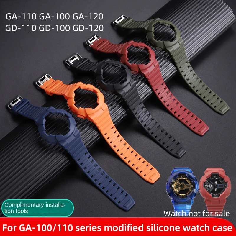 

Mod GA100 110 120 Bezel and strap for Casio GA/GD-110 100 GD-120 G-SHOCK GD100 110 120 Kit Transparent Matte Case Strap bracelet