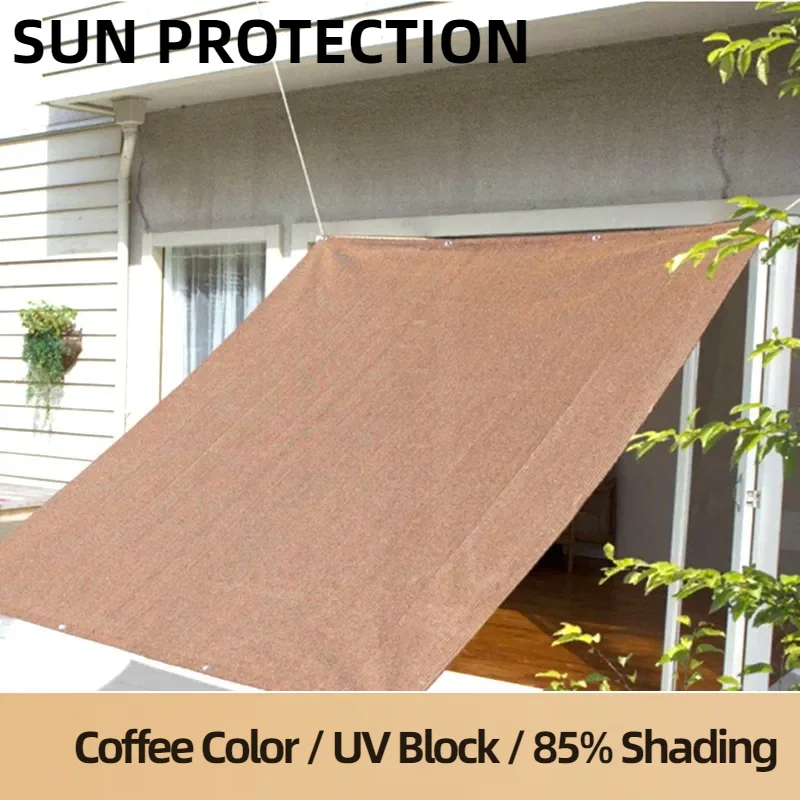 150gsm 85% UV Block Chocolate Color HDPE Sun Shade Screen Home Garden Blacony Privacy Screen Plants Window Sun Shelter Mesh