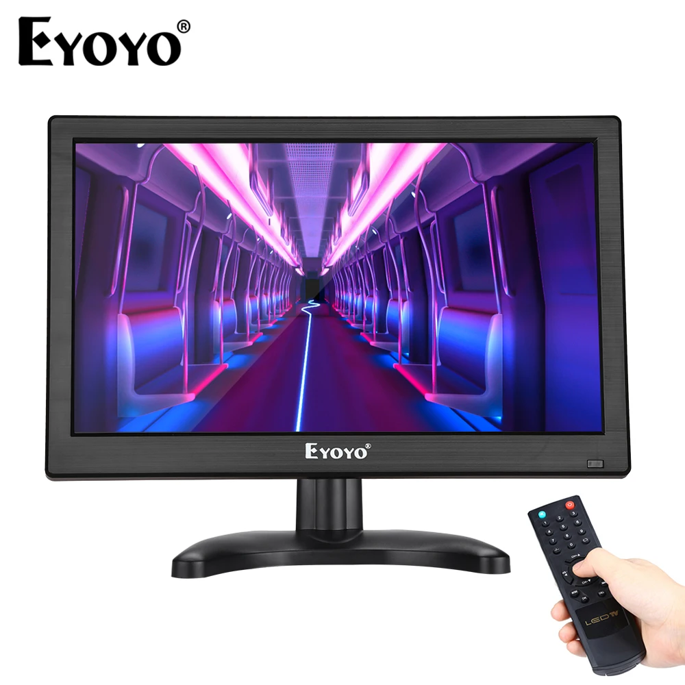 Eyoyo EM12K Full HD 12 Inch 1920*1080 Resolution LCD Monitor IPS Display With Loudspeaker VGA BNC AV USB Audio For Computer CCTV