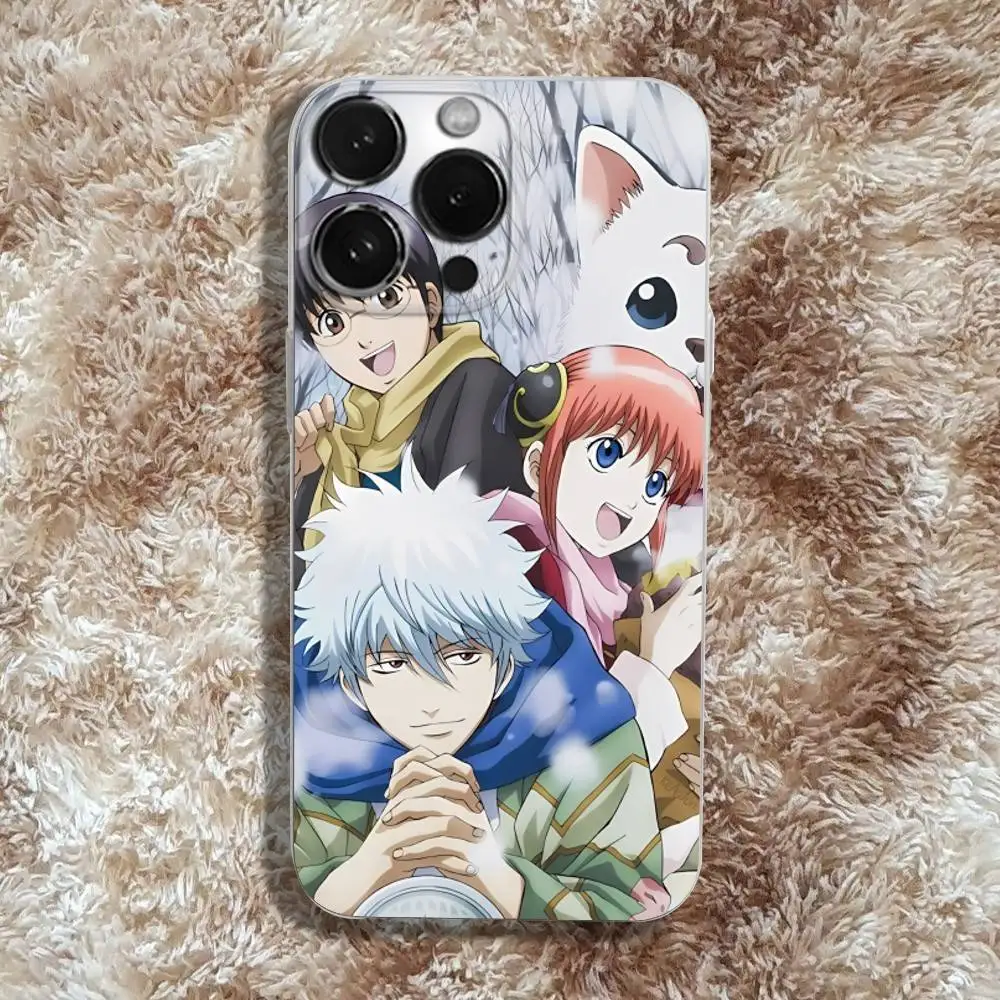 S-Sakata Gintama Gintoki Phone Case For iPhone 17,16,15,14,13,12,11 Pro,Max,Plus,X,XS,XR,SE4,E Mini Transparent Soft Cover