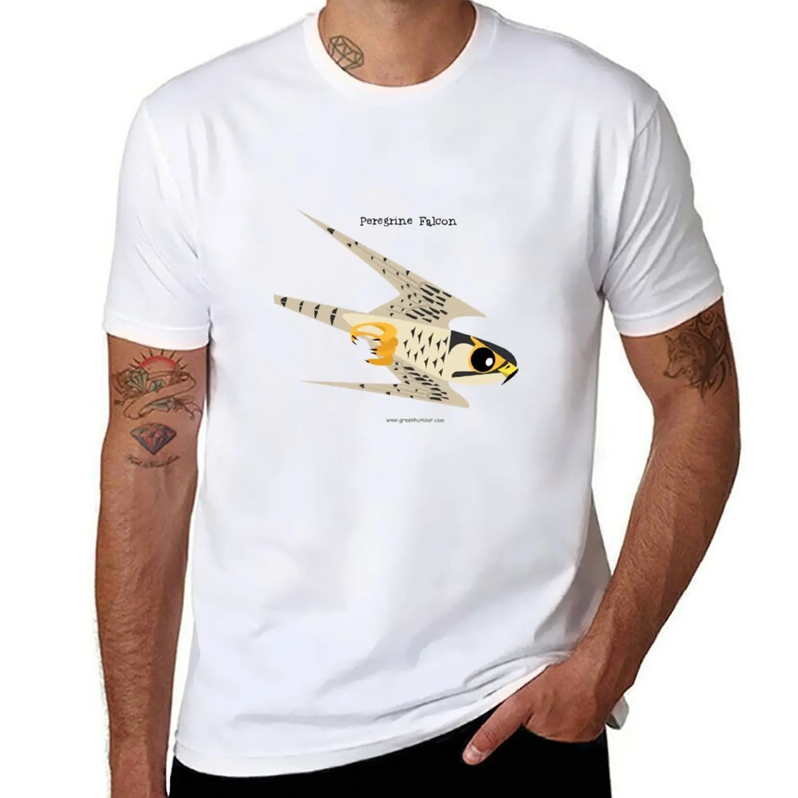 تي شيرت كاريكاتير للغوص من Peregrine Falcon تي شيرت قطني عالي الجودة تي شيرت رجالي