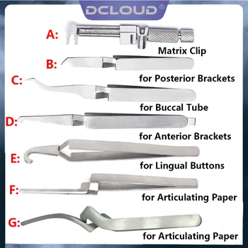 1 adet diş ortodonti cımbız braketi Buccal tüp Lingual düğmeler yapıştırma cımbız eklemli kağıt cımbız diş hekimliği araçları