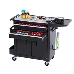 Salon Esthetician Trolley Cart Mobile Tattoo Trolley,The Structure with Multiple Iron Sheet Drawers, Salon Furniture