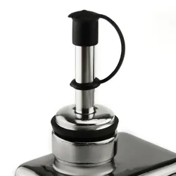 1PC Stainless Steel Oil Bottle Spout Pourer/Mouth with Stopper Flask Dry Red Wine Pot Bottle Cork Plug Olive Pourer Dispenser