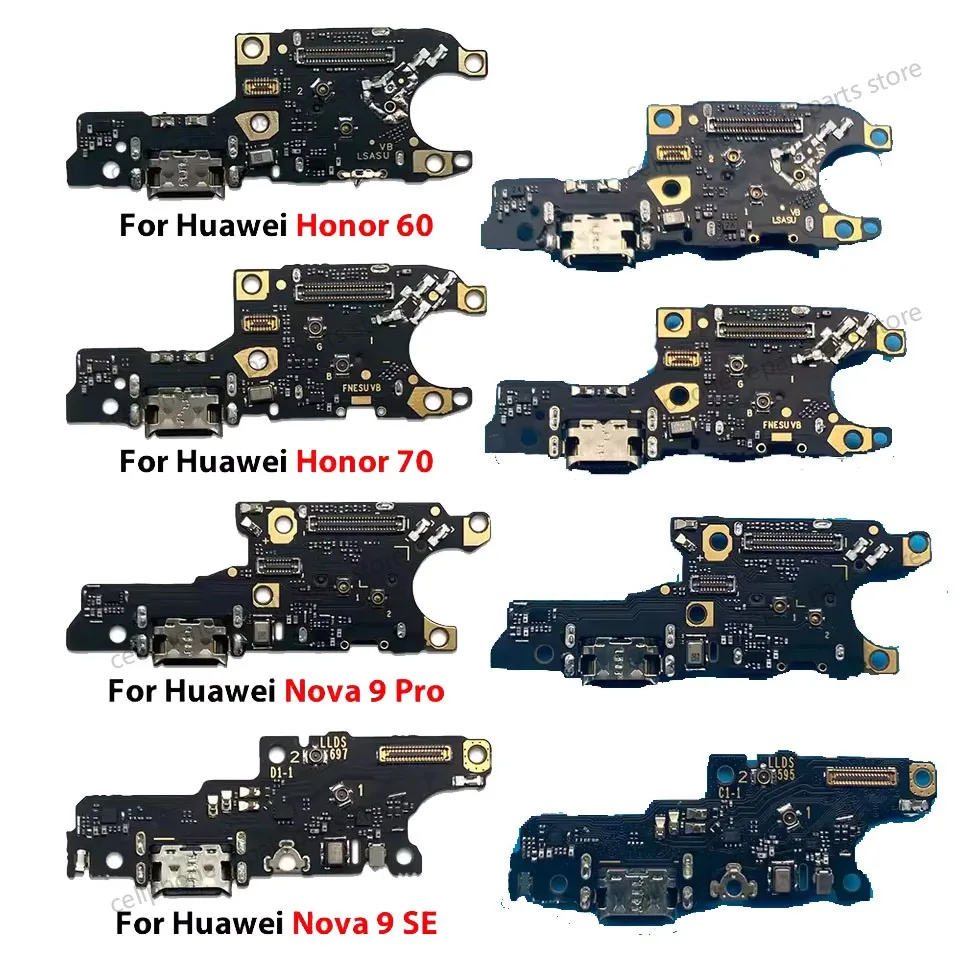 Charging Port Microphone Board Flex For Huawei Honor 60 70 Nova 8 9 Pro 9se 12se Y60 Y61 Y70 Plus Y71 Y72 USB Charger Connector