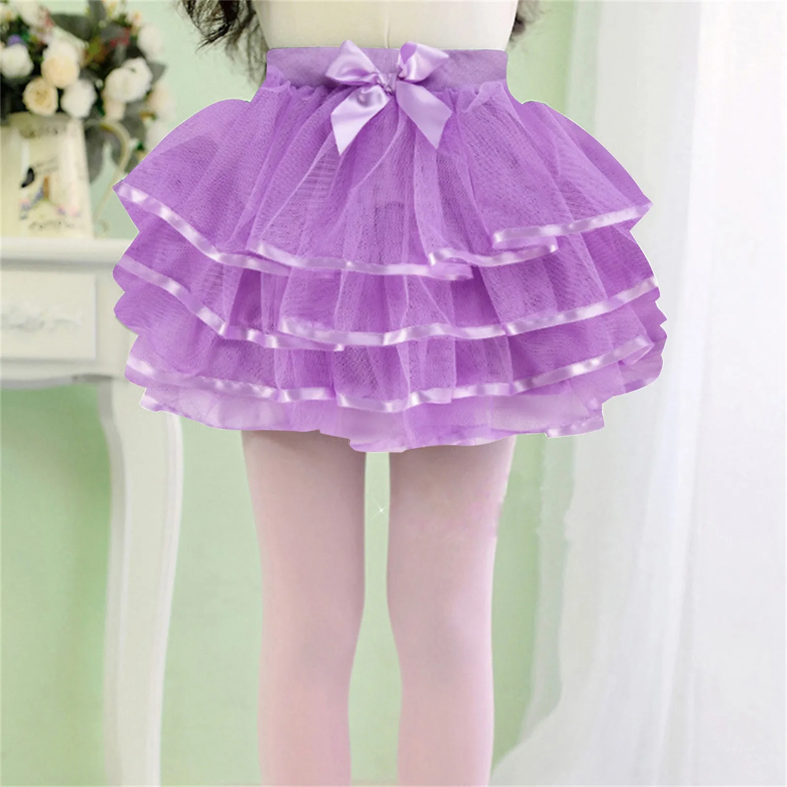 Tutu Skirt Girls Cake Fluffy Pettiskirt Dance Mini Skirt Birthday Princess Ball Gown Children Kids Clothes 4 Layers Tulle Skirts