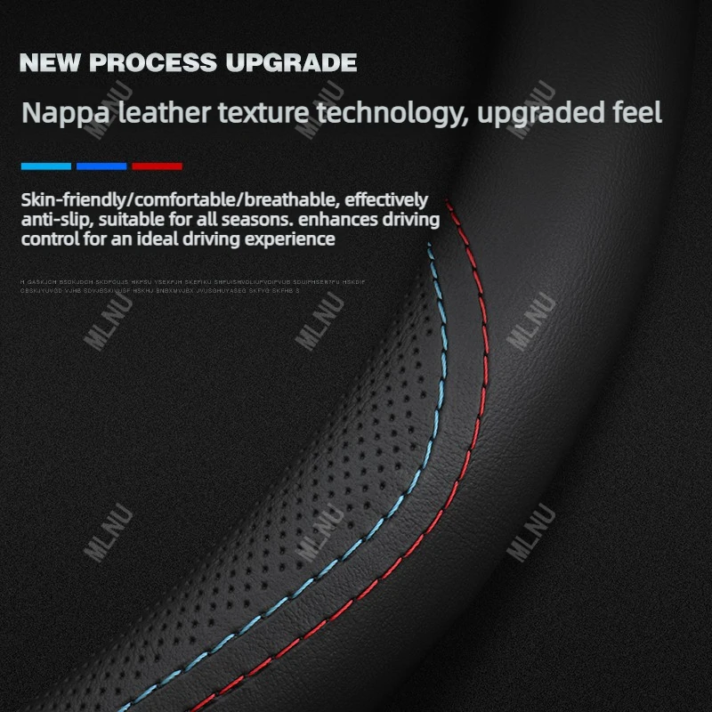 Steering Wheel Cover For CHERY Tiggo 7 Pro Max/7 PHEV/7L 2026/2025 Nappa Leather Sweat-Absorbent Comfortable Protector 2024
