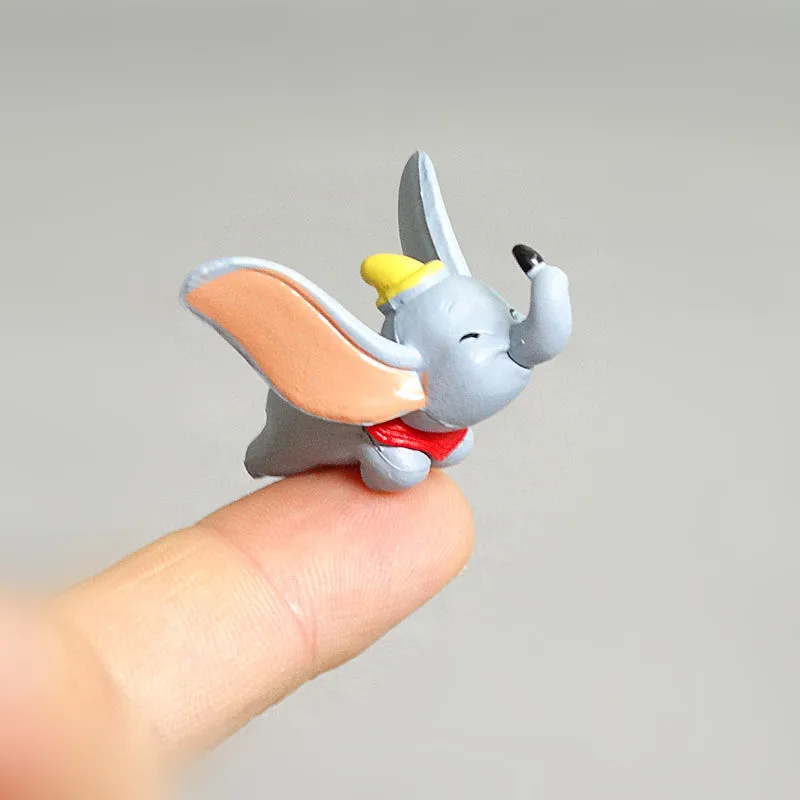 Figura de acción de Anime de Disney Dumbo Kawaii, muñeco de dibujos animados, decoración DIY, modelo coleccionable de PVC, juguete de Hobby, regalo para niños, 4cm