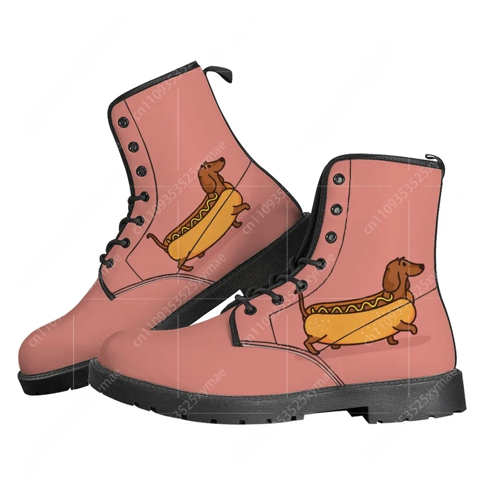 

Cute Cartoon Sausage Dog Casual Boots Mens Womens Teenager Shoes Fashion 3D Boot Outdoor High Quality Customize Made Shoe