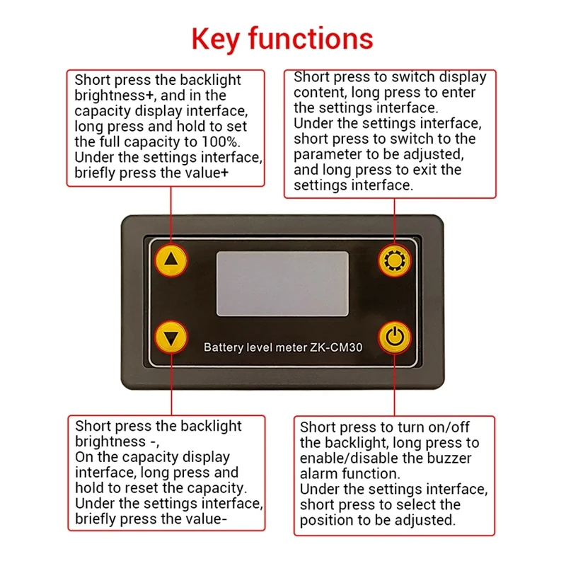 1 PCS Cm30 Coulomb Meter 30A Bidirectional Current Meter Electrical Appliance Battery Lithium Batteries