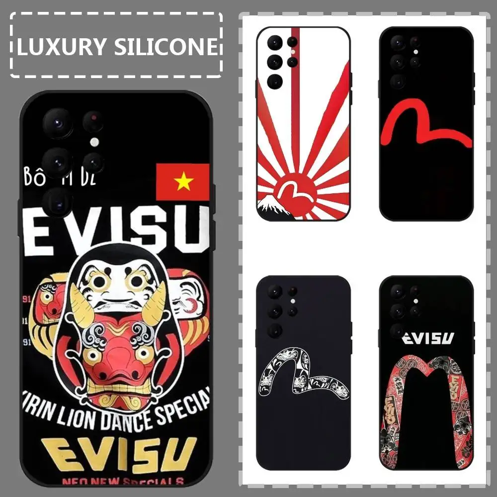 Модный роскошный чехол для телефона E-EVISU для Samsung Galaxy S25 S24 S22 S23 Ultra S21 S20 Plus 5G, матовый нескользящий полный мягкий чехол Модный роскошный чехол для телефона E-EVISU для Samsung Galaxy S25 S24 S22 S23 Ultra S21 S20 Plus 5G, матовый нескользящий полный мягкий чехол