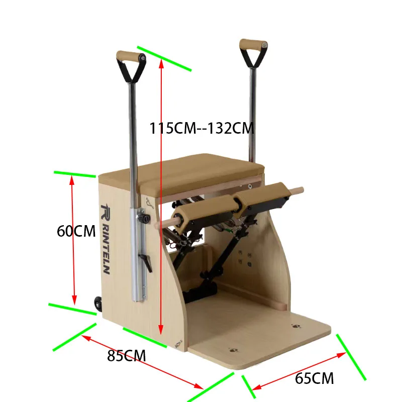 

Durable Portable Wooden Pilates Chair Adjustable Maple Wellness Equipment for Pilates Studios