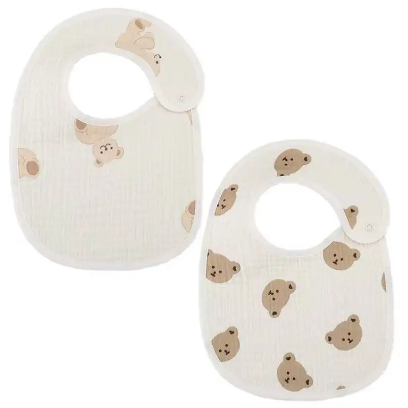 New export Danish ins gauze waterproof bib baby pure cotton bib baby saliva towel U-shaped thin section 2 pieces