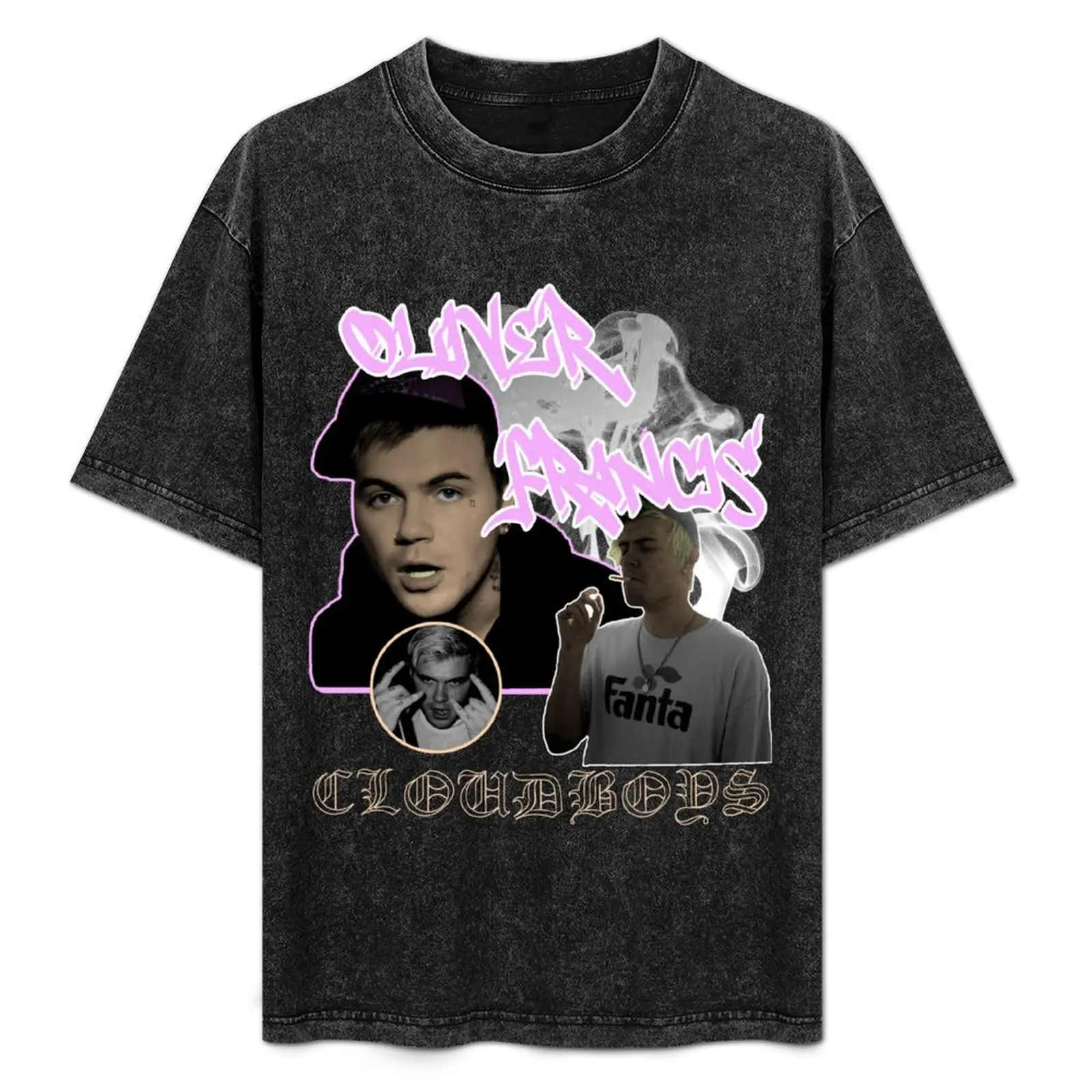

Oliver Francis Cloudboys Rap Tee T-Shirt Large Size Basic Casual T-Shirt
