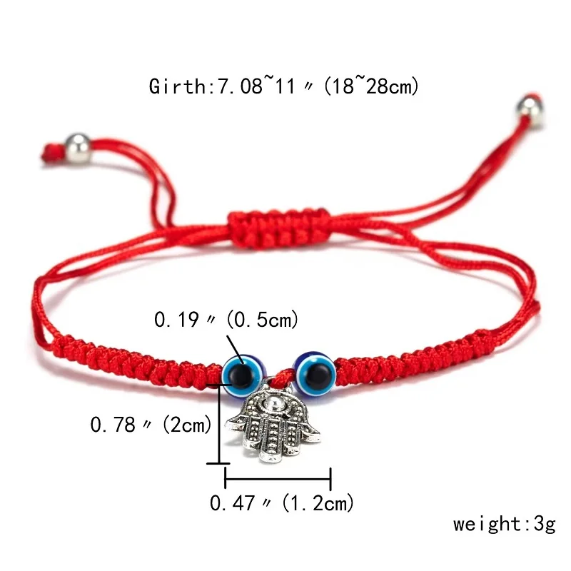 Classic Red String Bracelets Turkish Evil Eye Handmade Braided Rope Adjustable Woman Man Charm Fashion Jewelry Friendship Gifts