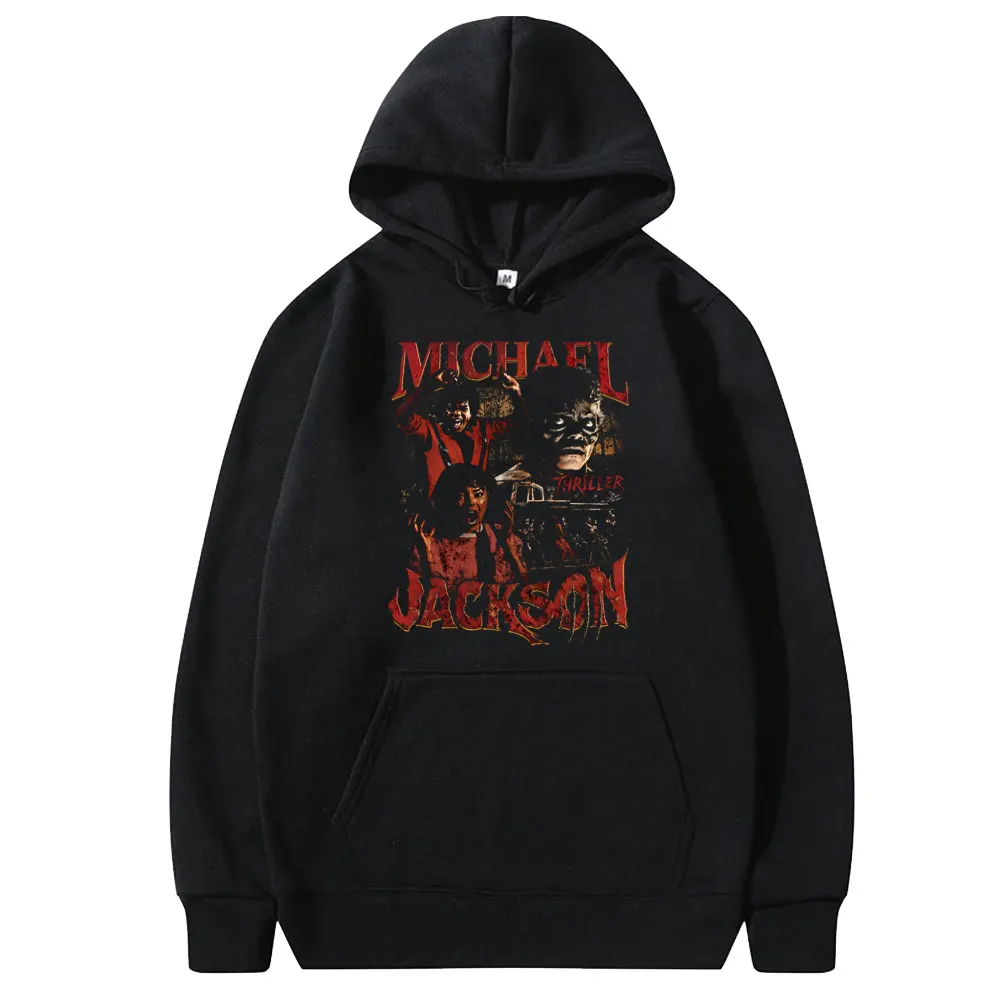 

Michael Jackson Thriller Graphic Hoodie Men Women Hip Hop Gothic Rock Pullover Hoodies Men's Casual Vintage Oversized Streetwear
