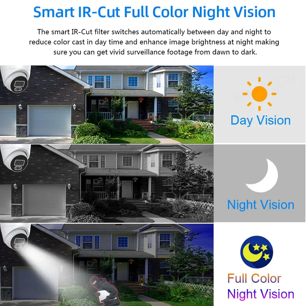 10CH 4K 8MP NVR Kit Audio CCTV Security Camera System Color Night Vision Dome IP Camera system Poe Camera kit