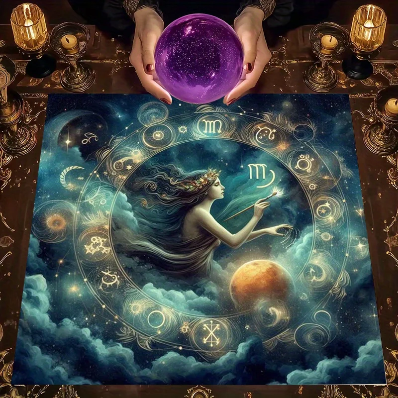 Mantel de tarot con diseño de diosa de los sueños, para adivinación del zodíaco y decoración mística del hogar, varios tamaños opcionales, 1 ud.