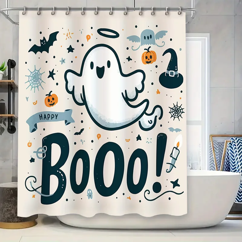 بو! ستارة دش تحت عنوان الهالوين تتميز بالأشباح والقرع وإكسسوارات الحمام المزخرفة للموسم المخيف! (الصنف # 12345