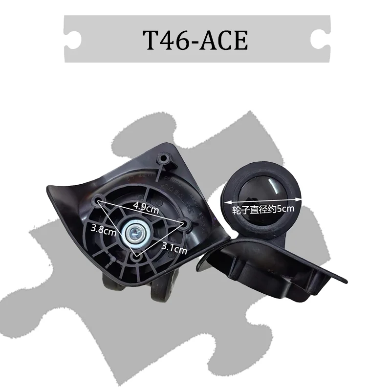 For SJTOBOL T46-ACE  For 360° Replacement Parts Resistant Suitcase High Wear Wheels Luggage Rotating Swivel Wheels