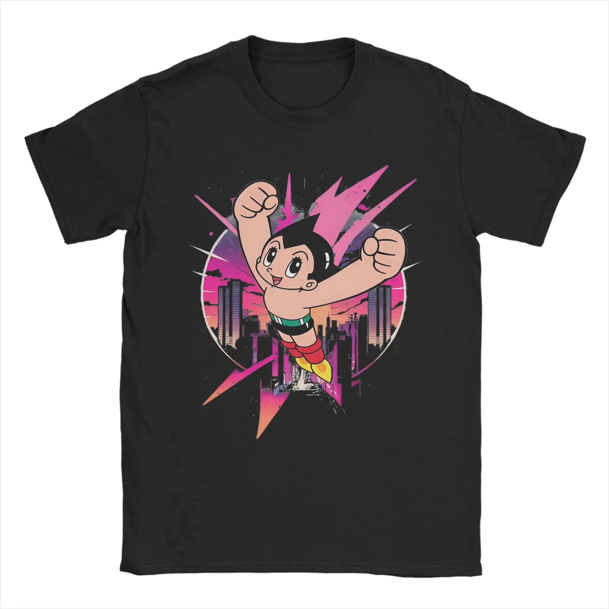 

Miniso Men Women Astroboy Astro Boy Exploring T Shirts Clothes Vintage Short Sleeve Crew Neck Tees Original T-Shirt