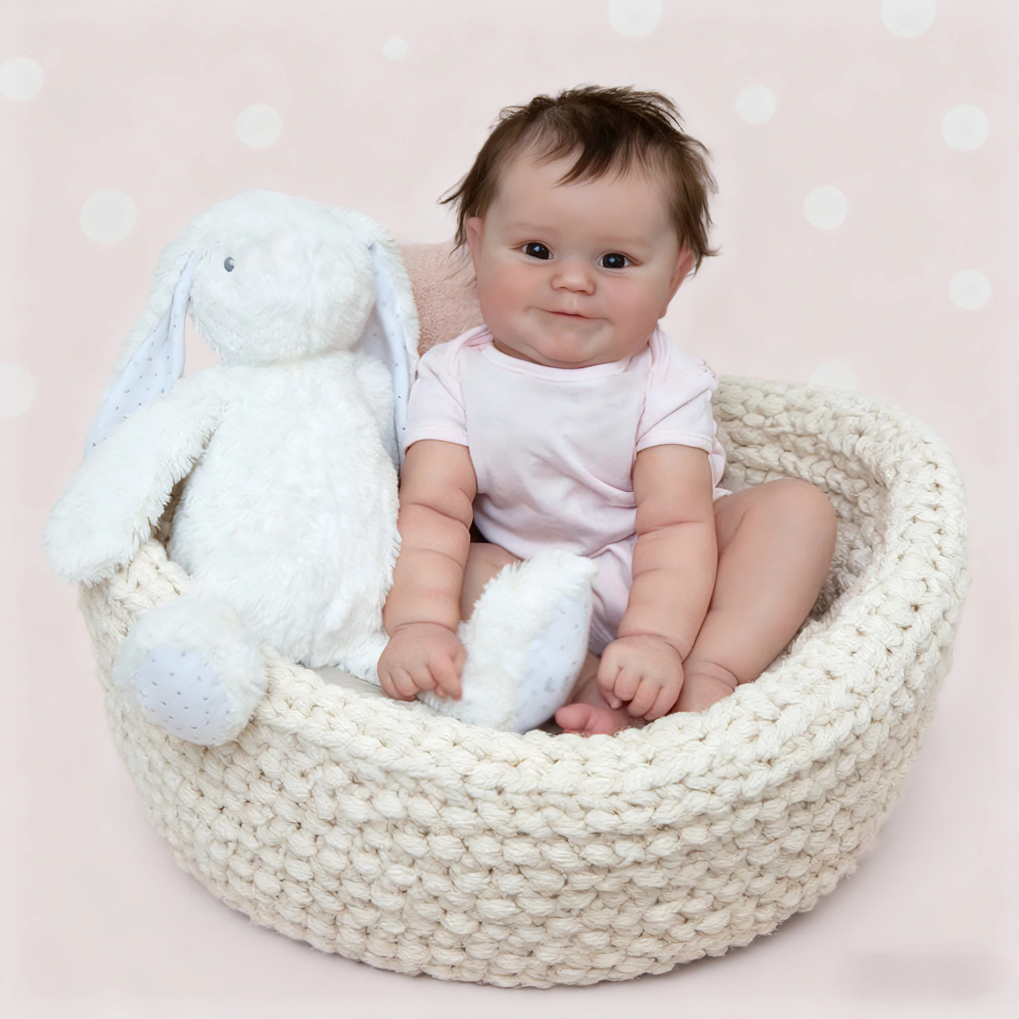 NPK 19'' High Quality Hand-painting 3D Skin with Many Detailed Veins Reborn Maddie Soft Body Lifelike Baby Collectible Art Doll