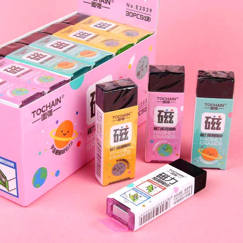 Cool Creative Eco-Friendly Magnet Rubber Magnetic Eraser Children's Fun Eraser  School Students Stationery