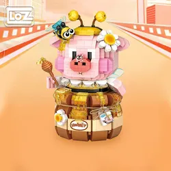 Loz Honey Pig Candy Toy Pig Tide Play Micro Particles Assembled Building Block Toy Decompression Cure Cartoon