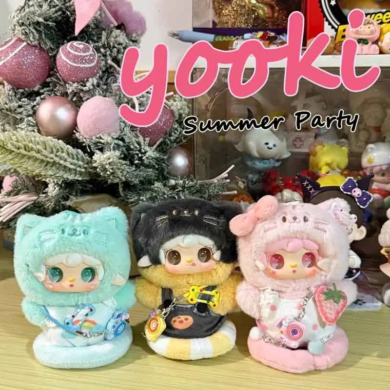

Yooki Meow, летняя вечеринка, слепая коробка, плюшевая кукла, милое виниловое лицо, мультяшные игрушки, загадочная коробка, фигурка, сумка, украшения, подарки-сюрпризы