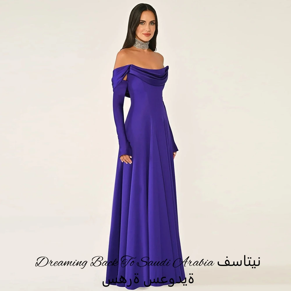 Strapless Sleeveless Customized Celebrity Gowns with Off the Shoulder Classic Jersey Celebrity Gown Delicate Straight Prom Dress image 4