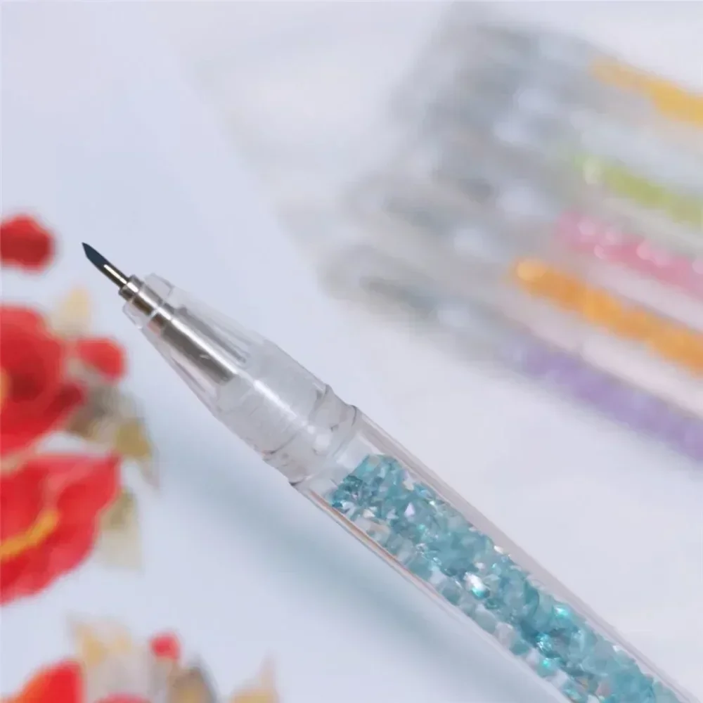 1Pcs Student Professional Utility Knife with Rhinestone Handle for Express Paper Cutters Knife Pen Refill Stickers Cutting Tool