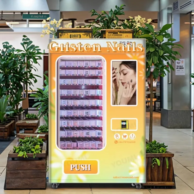 Custom Automatic retail nail printer vending machine DIY nail art printing vending machine 3D nail printing vending machine
