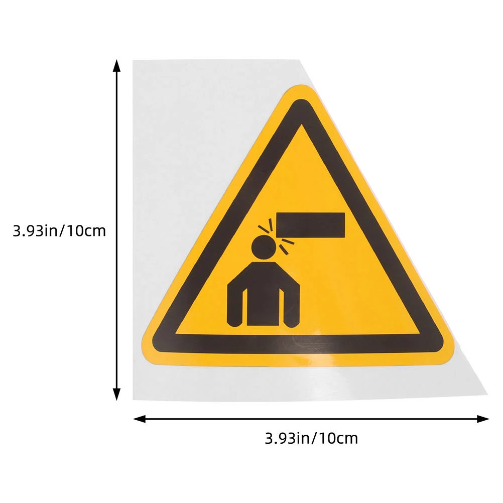 4pcs Warning Decals Watch Your Head Safety Stickers Durable Pvc Adhesive Signs For Low Ceiling Machine Tools Industrial