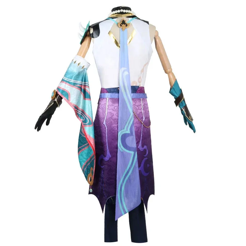 Game Genshin Impact Xiao Cosplay Costumes Wig Mask Role Play Props Weapon Spear Halloween Carnival Party Clothes Boots Shoes Man