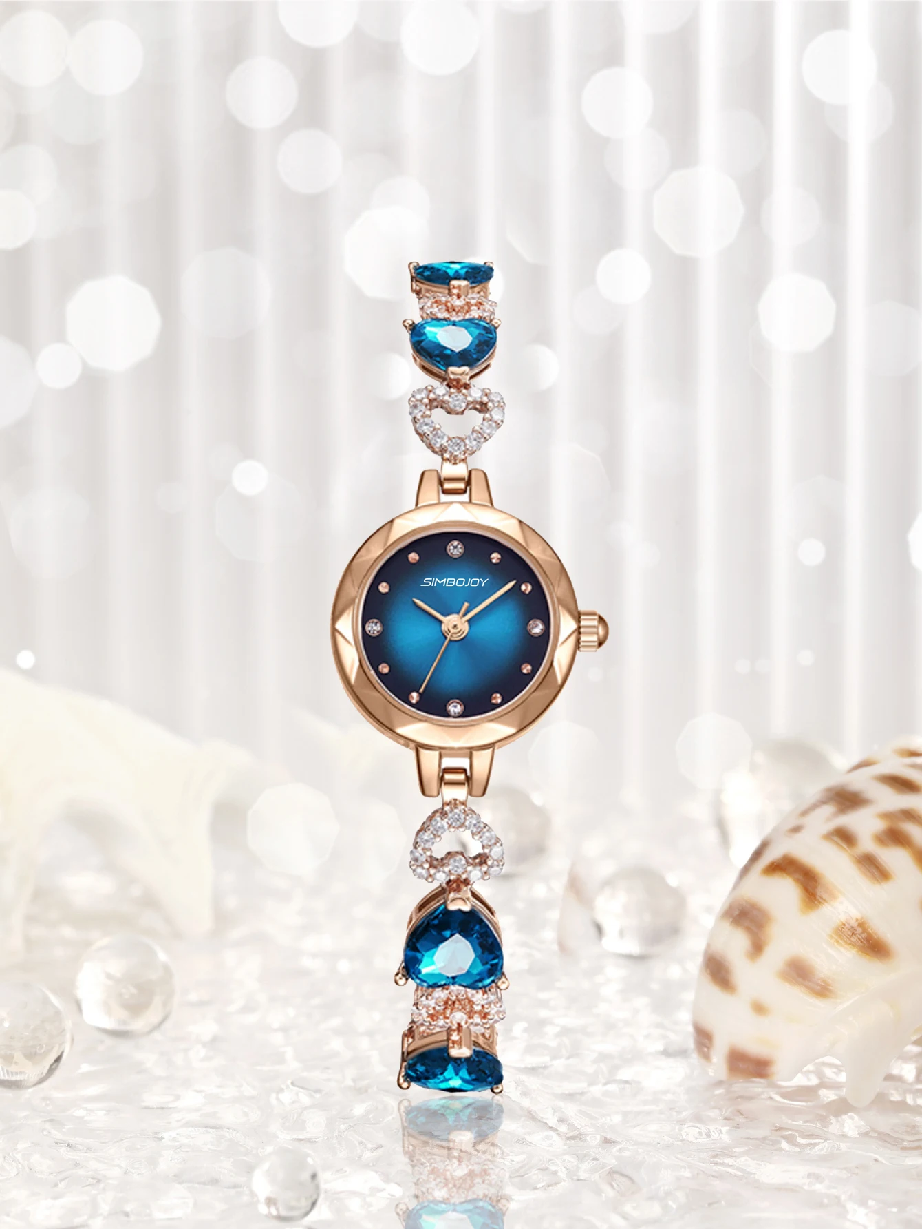 

Elegant Women Watches Luxury Rhinestone Bracelet Bracelet Quartz Watch Reloj Mujer Girls Clock Gift+Box