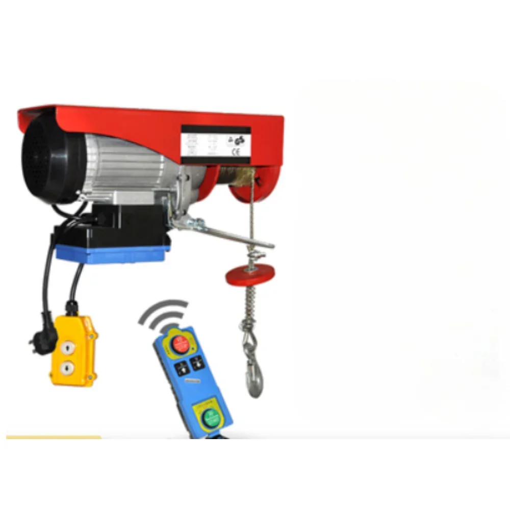 For Electric hoist 220V household small lift crane 1/0.5 ton winch hoist winch feeding crane wireless remote control PA600-1000