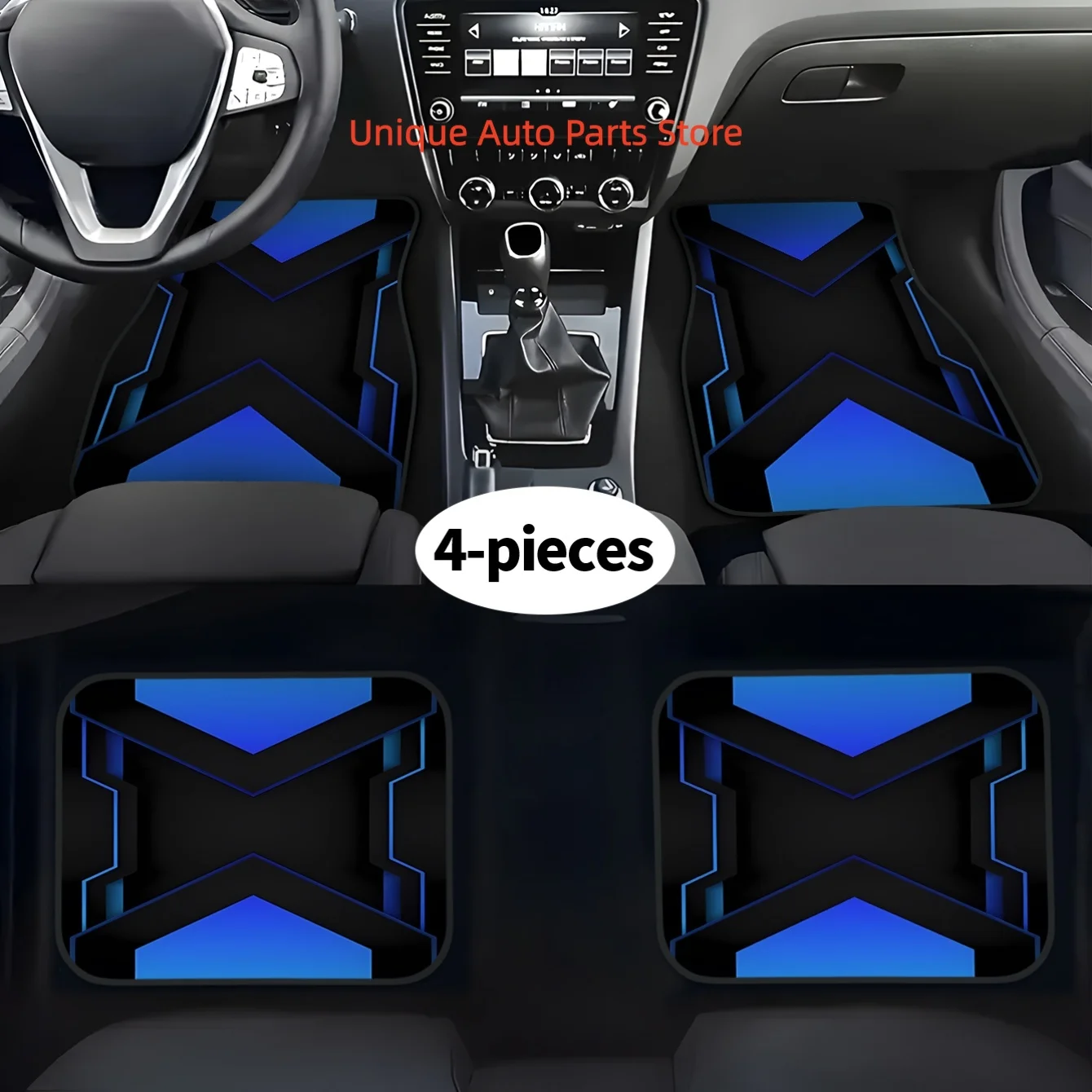 

2D Car Floor Mats with Geometric Patterns, Suitable for Various Car Models, Perfect for All Seasons, Stylish And Easy, Easy to I