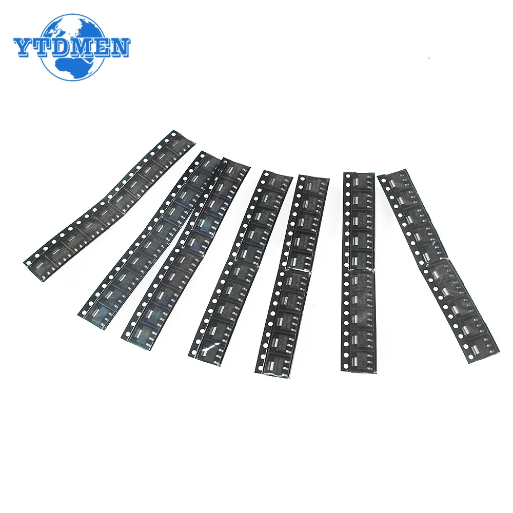 70PCS Voltage Regulator Kit AMS1117 SOT-223 AMS1117-3.3V AMS1117-ADJ AMS1117-5.0V AMS1117-2.5V AMS1117-1.8V AMS1117-1.5V 1.2V-5V