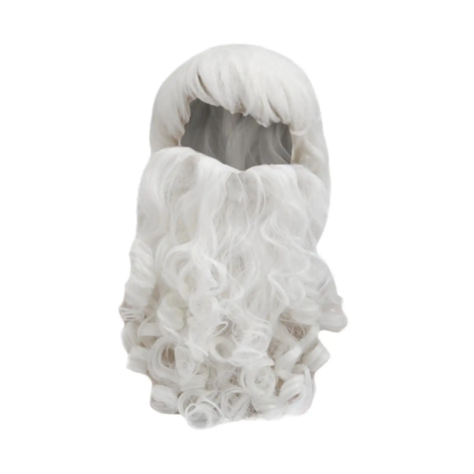 Wig Santa dan jenggot Set untuk Natal kreatif lucu Santa Cosplay Wig untuk perlengkapan pesta alat peraga topeng peran bermain karnaval