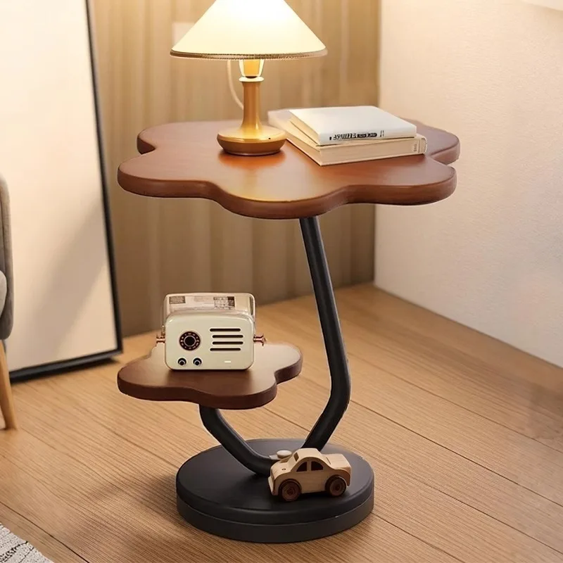 Side few living room home new cream wind small apartment sofa mobile small coffee table bedside small table light luxury