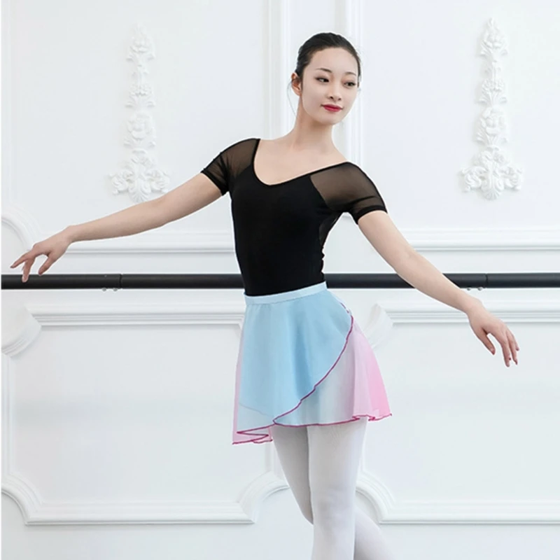 Gradient-Ballet Wrap Skirt for Women Wrap Skirt Girls Dance Skirt Dropship