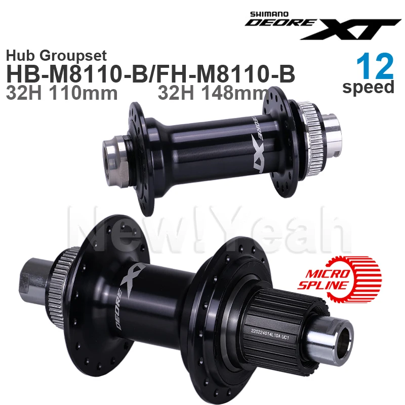 SHIMANO DEORE XT M8110 HUB Groupset Front Hub 100/110x15 mm and